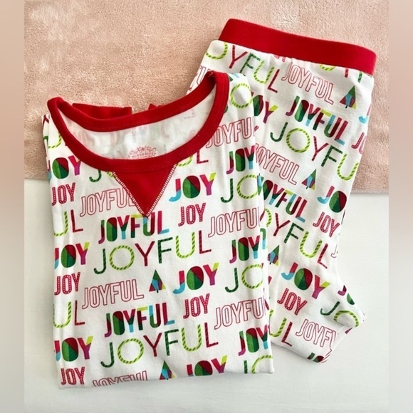 Wondershop "Joyful" Christmas 2-Piece Pajama Set G6 - Picture 2 of 5